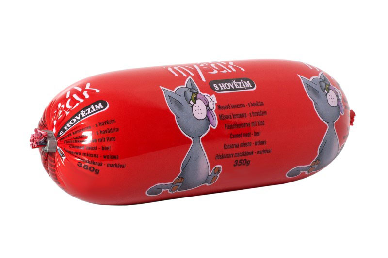 Obrázek Myšák s hovězím pro kočky - konzerva 350g Obrazek Myšák s hovězím pro kočky - konzerva 350g