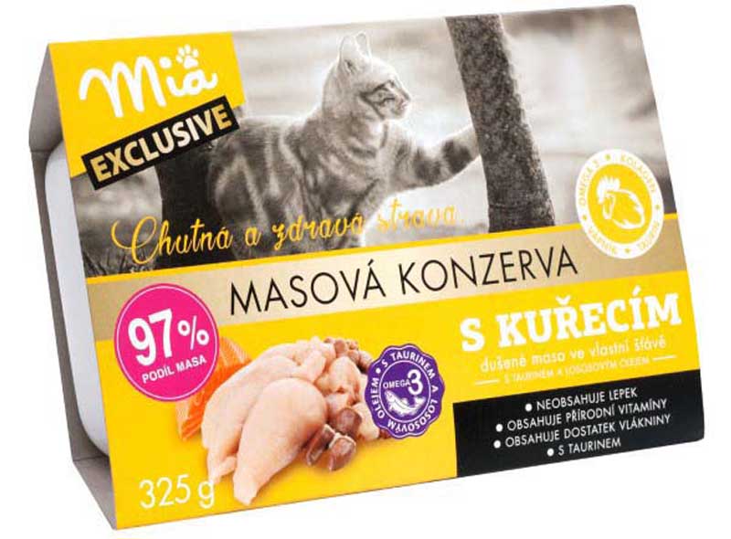 Obrázek MIA s kuřecím pro kočky - konzerva 325g Obrazek MIA s kuřecím pro kočky - konzerva 325g